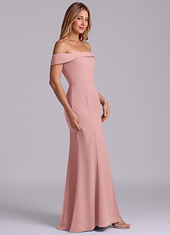 Azazie Luciana Bridesmaid Dresses Dusty Rose Sheath Off the Shoulder Chiffon Convertible Dress image5