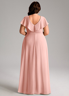 Azazie Lainey Bridesmaid Dresses Rosette A-Line with Pockets Chiffon Dress image9
