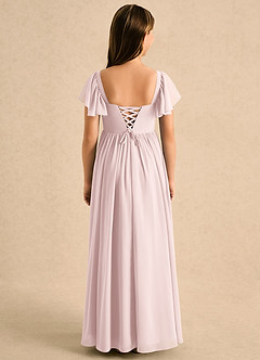 Azazie Patsy Girls Formal Flower Girl Dresses Blushing Pink A-Line Sweetheart Neckline Chiffon Dress image1