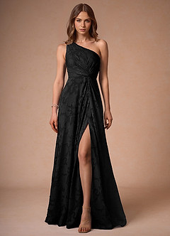 Hermosa Black One Shoulder Maxi Dress