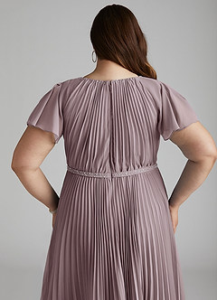 Azazie Kara Modest Bridesmaid Dresses A-Line Pleated Chiffon Floor-Length Dress image14