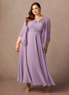 Azazie Devana Mother of the Bride Dresses Wisteria A-Line Sequins Chiffon Dress image12