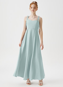 Azazie Rosey Junior Mist A-Line Sweetheart Neckline Stretch Satin Dress image4