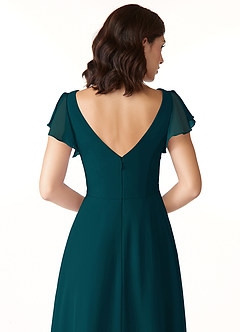 Azazie Omari Bridesmaid Dresses Pine A-Line Chiffon Dress image6