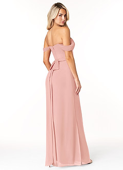 Azazie Joretta Final Sale Rosette A-Line Off the Shoulder Chiffon Convertible Dress image5