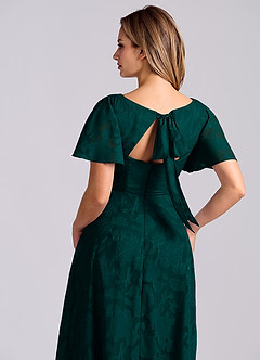 Azazie Kimber Suknie dla druhen Linia A z kieszeniami Kwiatowe wypalenie Do ziemi Sukienka image2