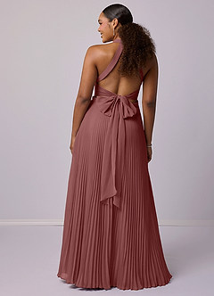 Barbie ♥ Azazie Bridesmaid Dresses Desert Rose A-Line Pleated Chiffon Dress image8
