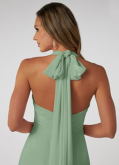 Azazie Fifi At-home Try On Dresses Matcha A-Line Strapless Chiffon Convertible Dress image4