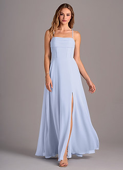 Azazie Carolyn Bridesmaid Dresses Lavender A-Line Pleated Chiffon Dress image4