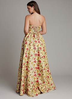 Azazie Zeta Probar vestidos en casa Vestido de Girasol de Brocado de Corte en A con Corsé image9