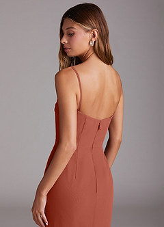 Azazie Saige Bridesmaid Dresses Clay A-Line Off the Shoulder Chiffon Convertible Dress image9