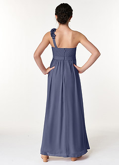 Azazie Flower Junior Jurk van Chiffon met A-Lijn Geplooid Stormachtig image2