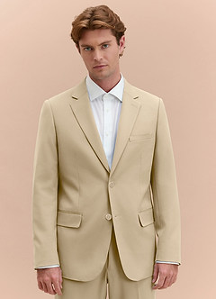 front James Champagne Structured Stretch Suit Jacket