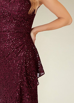 Azazie Eleanora Mother of the Bride Dresses Cabernet Sheath Sequins Lace Dress image8