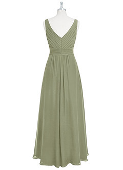 Azazie Pierrette Bridesmaid Dresses Pistachio A-Line Pleated Chiffon Dress image8
