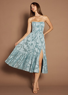 Midi jurk Eole Poederblauw image3
