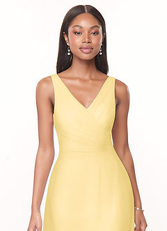 Azazie Nala Bridesmaid Dresses Butter A-Line Pleated Chiffon Dress image4