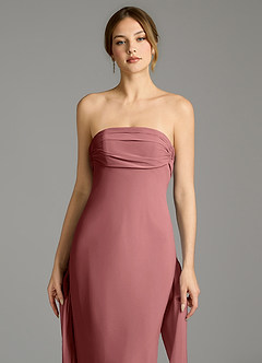 Azazie Ailanie Brudtärnklänningar Klä av Sjöjungfru i Chiffong Axelbandslös Ametist image4