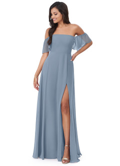 Dusty Blue Azazie Sue Bridesmaid Dresses | Azazie