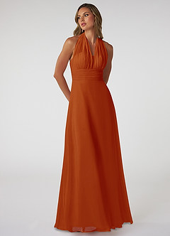 Azazie Fifi Bridesmaid Dresses Paprika A-Line Strapless Chiffon Convertible Dress image6