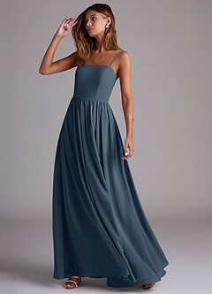 Azazie Calianna Bridesmaid Dresses Neptune A-Line Off the Shoulder Chiffon Convertible Dress image3