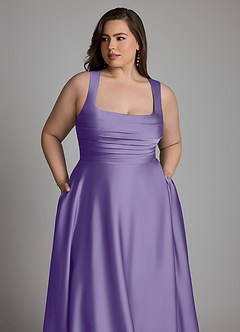 Azazie Azaria Brautjungfernkleider A-Linie Korsett Stretch-Satin Kleid Tahiti image12