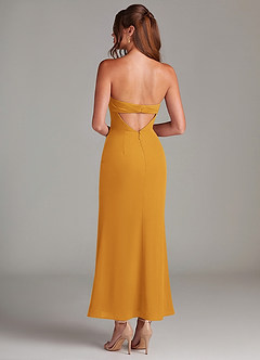 Azazie Leonis Bridesmaid Dresses Butterscotch Mermaid Strapless Chiffon Convertible Dress image5