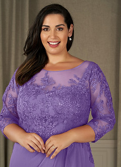 Azazie Calanthe Mother of the Bride Dresses Tahiti A-Line Scoop Chiffon Dress image8