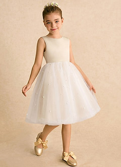 front Satin Bow Mary Jane Girls' Flat Shoes