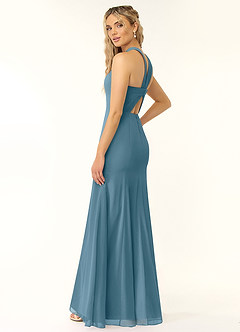Azazie Rue Bridesmaid Dresses Bermuda A-Line Halter Chiffon Dress image5