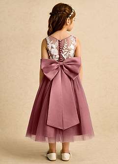 Azazie Sundae Blumenmädchenkleider Ballkleid Spitze Kleid Amethyst image2