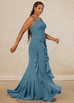 Christian Siriano Bridal for Azazie 1006 Bridesmaid Dresses Bermuda Mermaid Ruched Chiffon Dress image13