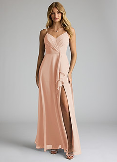 Azazie Akita Bridesmaid Dresses English Rose A-Line Chiffon Dress image1
