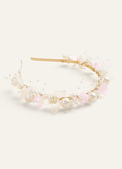 front Pearl Floral Headband
