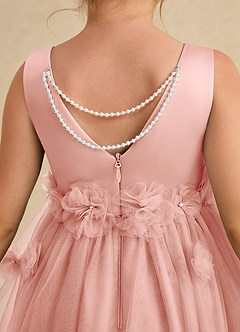 Azazie Lux Flower Girl Dresses Rosette A-Line Beaded Tulle Dress image6