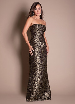 Amali Ebony Gold Gown image7