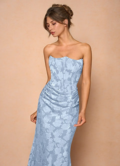 Vestido Azul Pálido Largo Ezrena image5