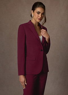 front Kennedy Borgonha Conjunto de calça e blusa estruturadas e elásticas