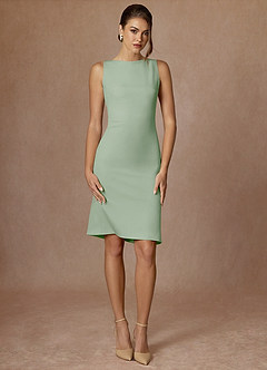 Kennedy Dusty Sage Structured Stretch Dress