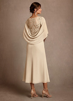 Azazie Forums 신부의 어머니 드레스 A라인 레이스 티 길이 드레스 image2