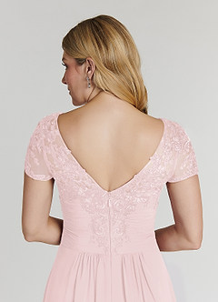 Azazie Thais Kleider für die Brautmutter A-Linie Spitze Chiffon Kleid Zartrosa image6
