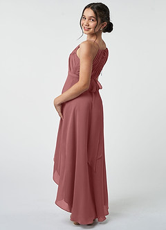 Azazie Oaklynn Junior Robe Trapèze en Mousseline de soie Plissée Améthyste image5
