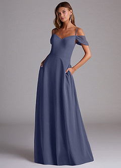 Azazie Marley Bridesmaid Dresses Stormy A-Line Off the Shoulder Chiffon Convertible Dress image1