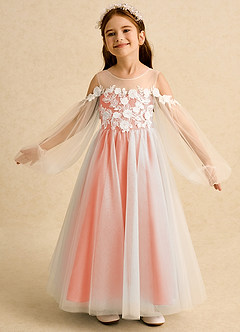 Azazie Zimi vestidos de niña de las flores Vestido de Atardecer de Tul de Princesa con Escote de Corazón image4