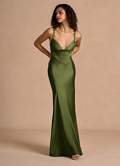 Vestido Verde Oliva Largo Ainsley image4