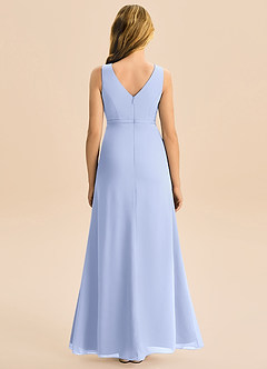 Azazie Floris Junior Robe Trapèze en Mousseline de soie Plissée Eis image3