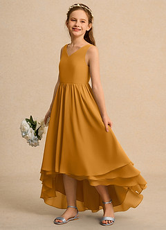 Azazie Kitten Junior Formal Flower Girl Klänningar Klä A-Line i Chiffong image1