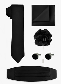 front Matte Satin Skinny Tie