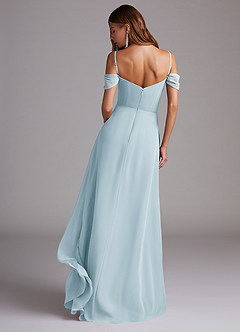 Azazie Marley Bridesmaid Dresses Sky Blue A-Line Off the Shoulder Chiffon Convertible Dress image8