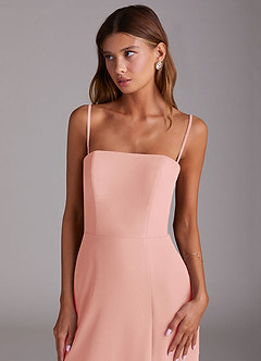 Azazie Wren Bridesmaid Dresses Rosette A-Line Side Slit Chiffon Convertible Dress image6